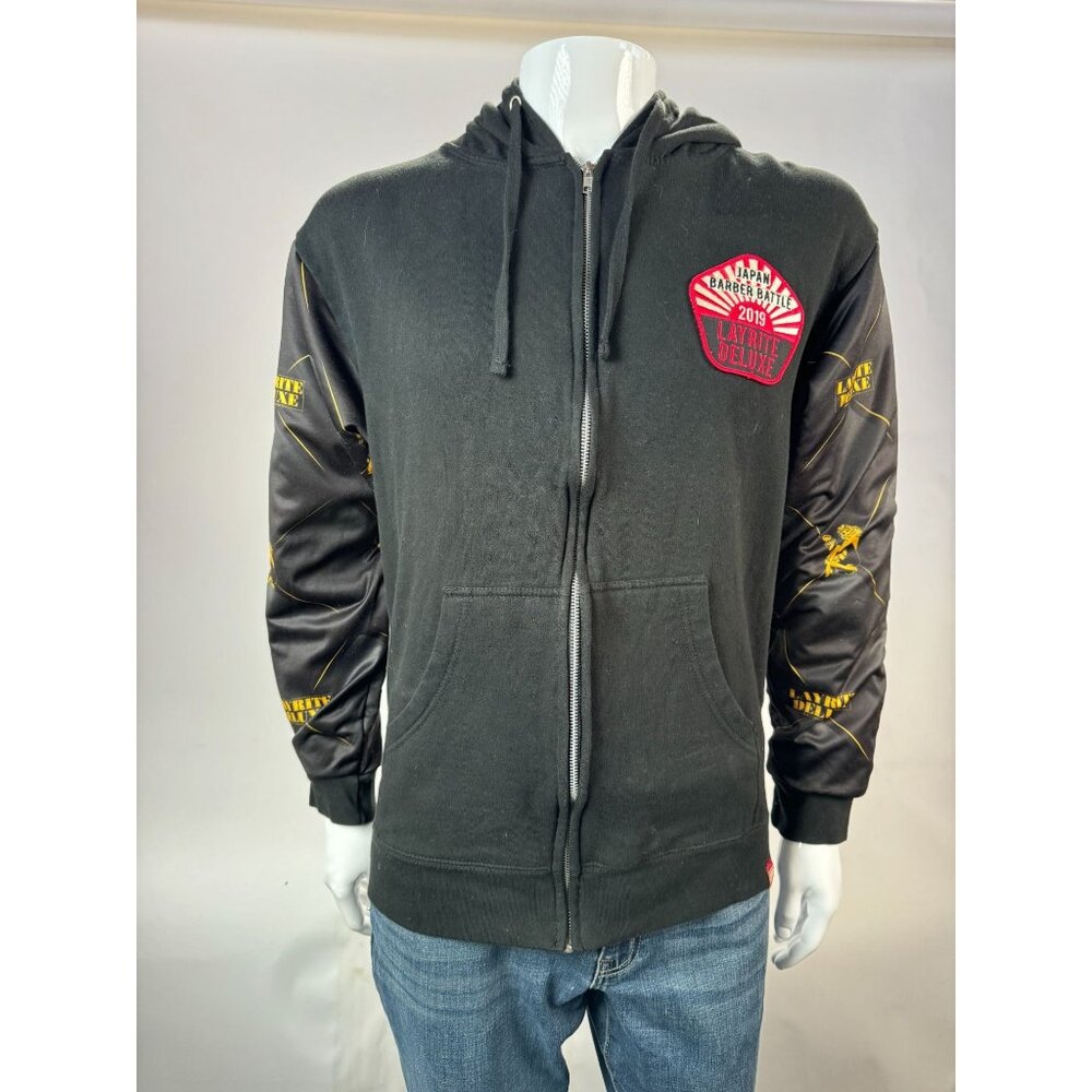 Layrite Deluxe Traditional Barber Battle Hoodie 2019 Tokyo Japan Black Cotton/Po